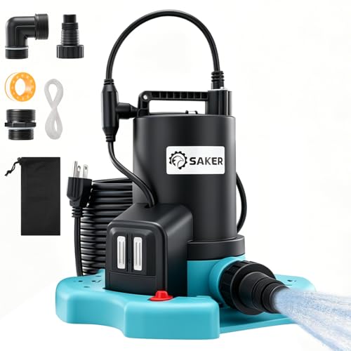 Submersible Sump Pump, 1/4 HP